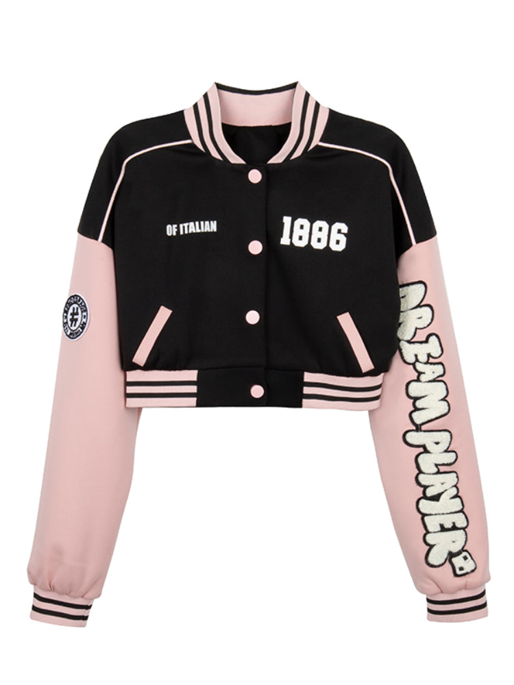 American Spice Girls College Baseball Short Jacket