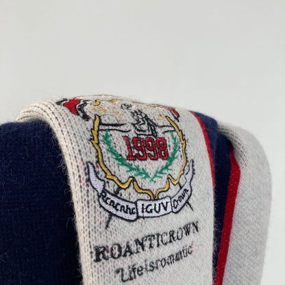 Knitted Loose Embroidered Vest College Style Girl Autumn And Winter Jacket Sweater