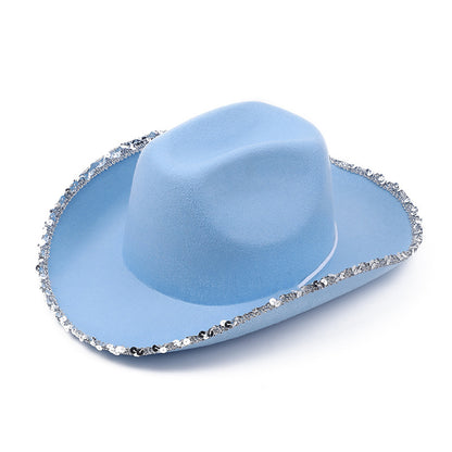 Silver Edge Diamond Fashion Hat