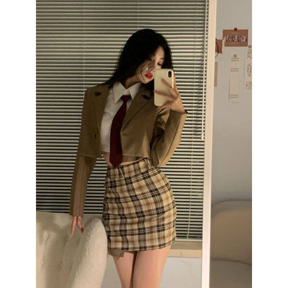 Women's Korean Short Jacket College Style Suit