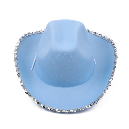Silver Edge Diamond Fashion Hat