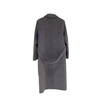 Double-breasted Shoulder Double-sided Wool Overcoat