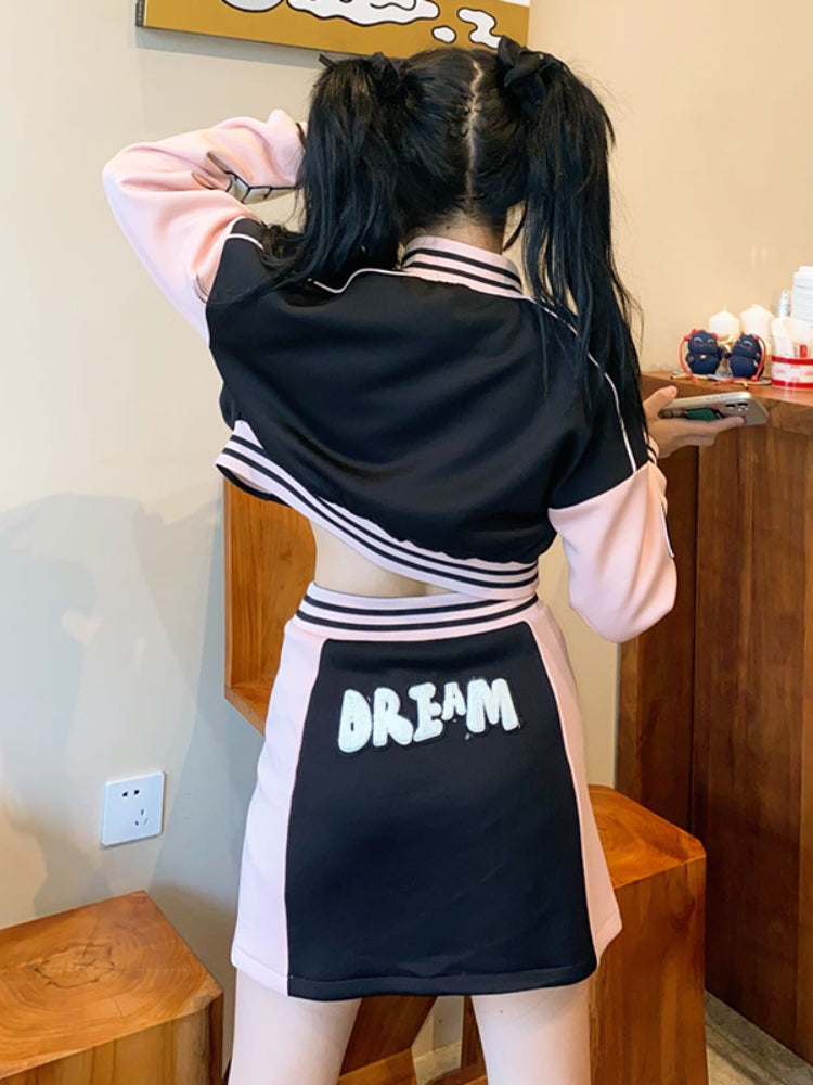 American Spice Girls College Baseball Short Jacket