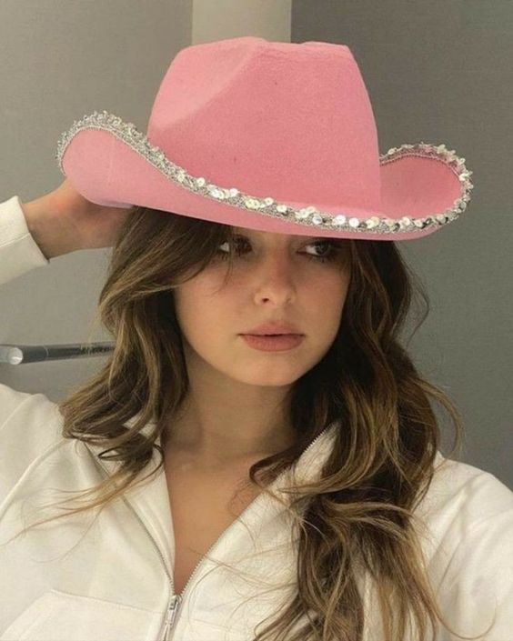 Silver Edge Diamond Fashion Hat